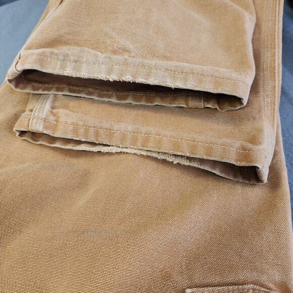 CARHARTT Original Fit Work Pant Men Tagged 36 x 34 | Measure 35 x 32 Tan Canvas - Picture 11 of 12